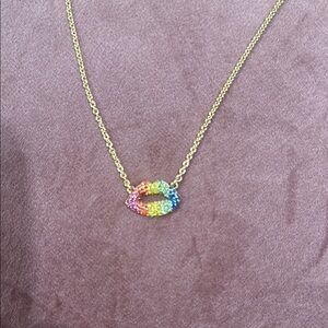 Kurt Geiger Multicolor Gold Necklace